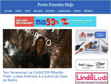 Tablet Screenshot of portoferreirahoje.com.br